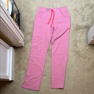 FIGS scrub pants in bubblegum